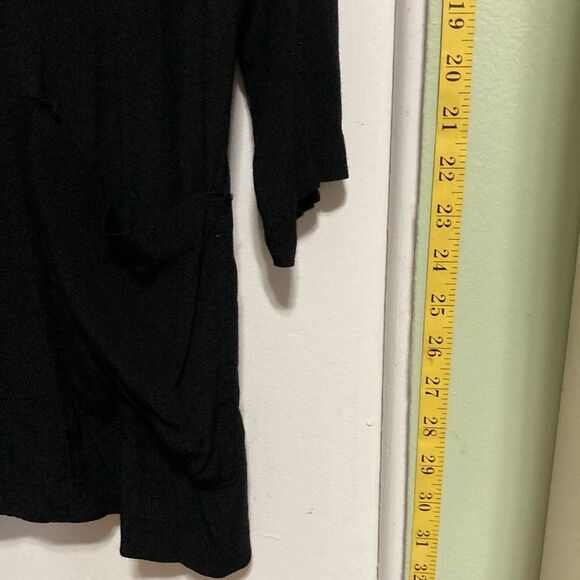 SILENCE + NOISE Cardigan Duster Maxi Jet Black Womens Large - Picture 5 of 13